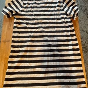 Old Navy Black and White Striped Tshirt Dress